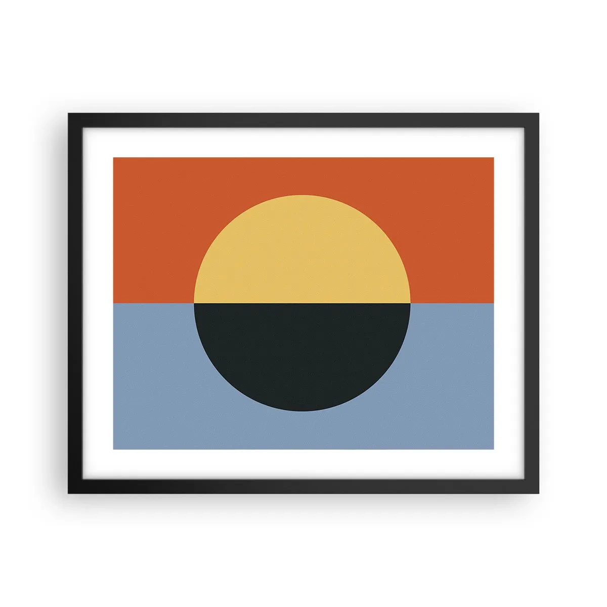 Plakat w czarnej ramie - Kompozycja ciepła i chłodu - 50x40 cm