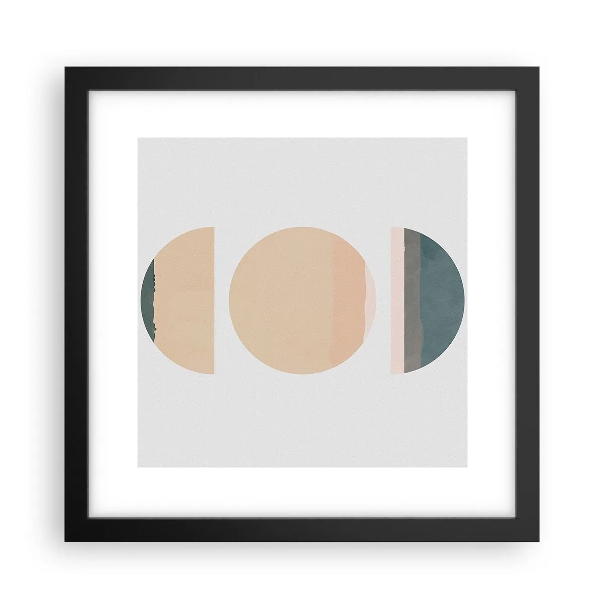 Plakat w czarnej ramie - Koło za kołem - 30x30 cm