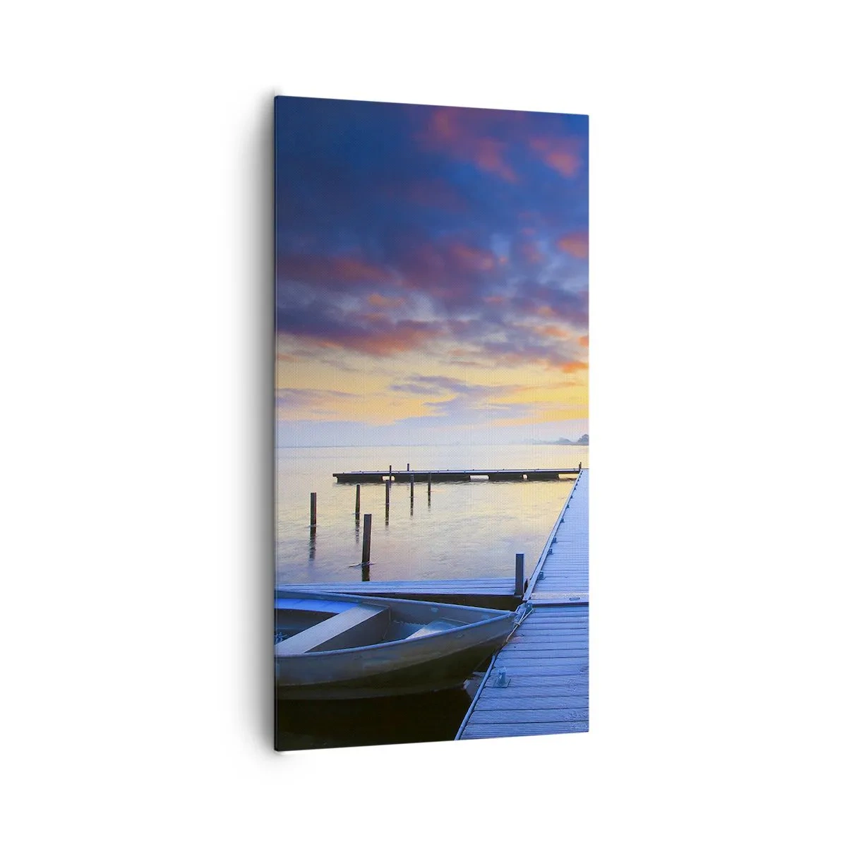 Obraz na płótnie - Fioletowo-złoty spokój - 65x120 cm