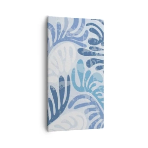 Obraz na płótnie - Błękitne paprocie - 55x100 cm