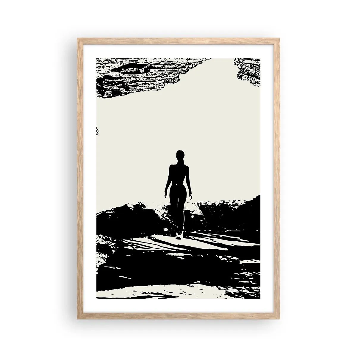 Plakat w ramie jasny dąb - Nowe spojrzenie - 50x70 cm