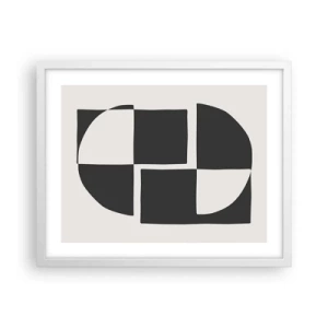 Plakat w białej ramie - Antyteza – synteza - 50x40 cm