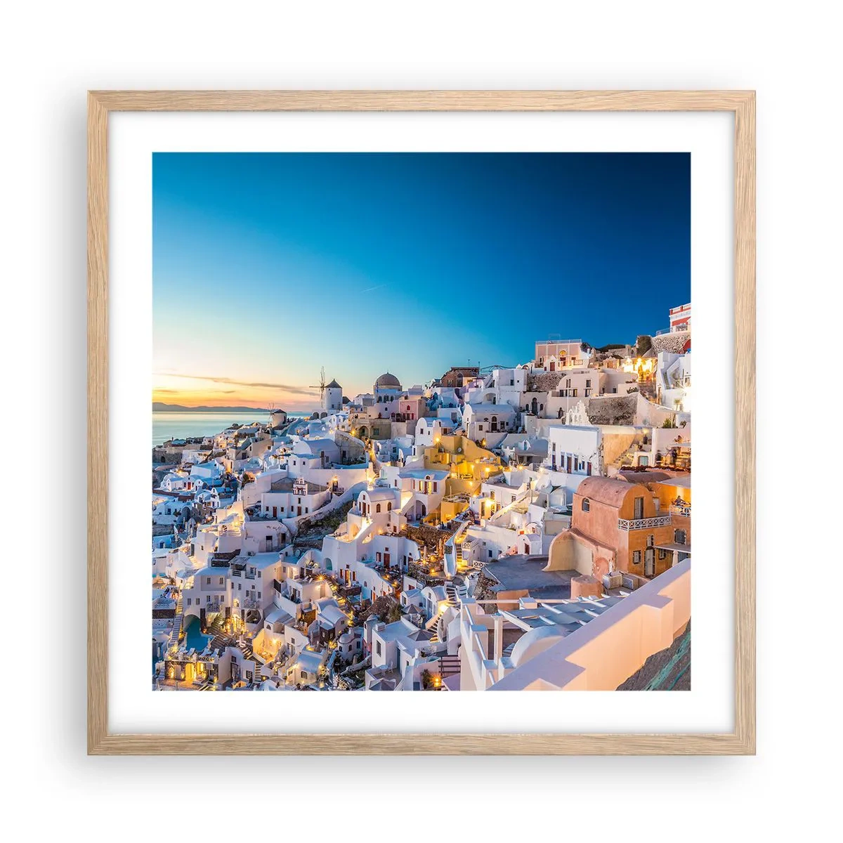 Plakat w ramie jasny dąb - Esencja greckości - 50x50 cm
