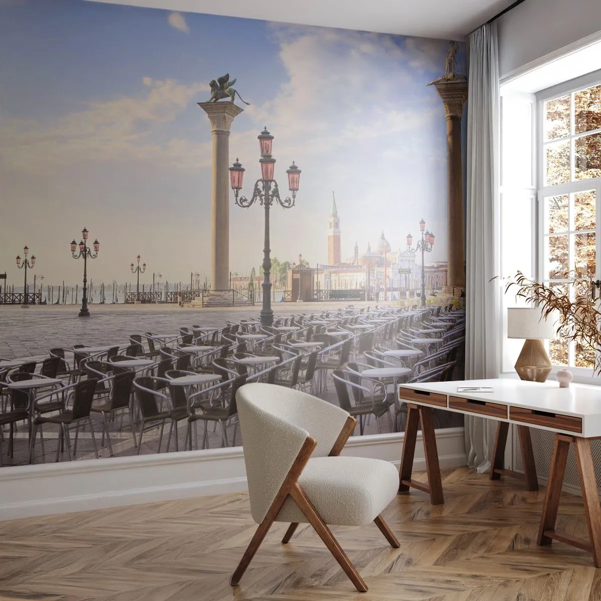 Fototapeta Premium Canvas - Zapraszamy, wszystko gotowe - Architektura, Miasto, Wenecja - 250x175 cm