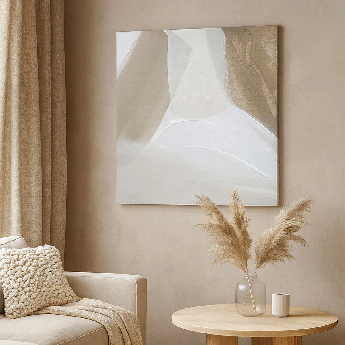 Obraz na płótnie - Fala bieli - 30x30 cm