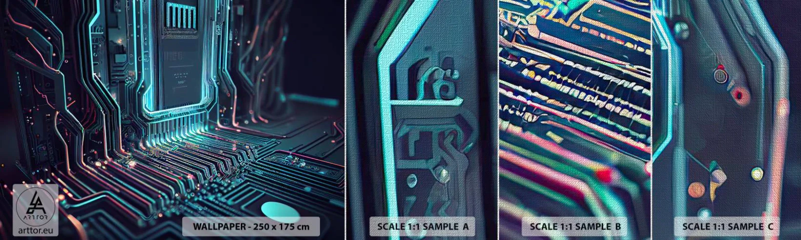 Fototapeta Próbka Premium Canvas - Tak sobie myślę… - Technologia, Komputer, Procesor - 100x30 cm