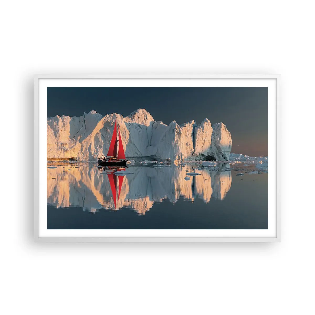 Plakat w białej ramie - Na krańcu świata - 91x61 cm