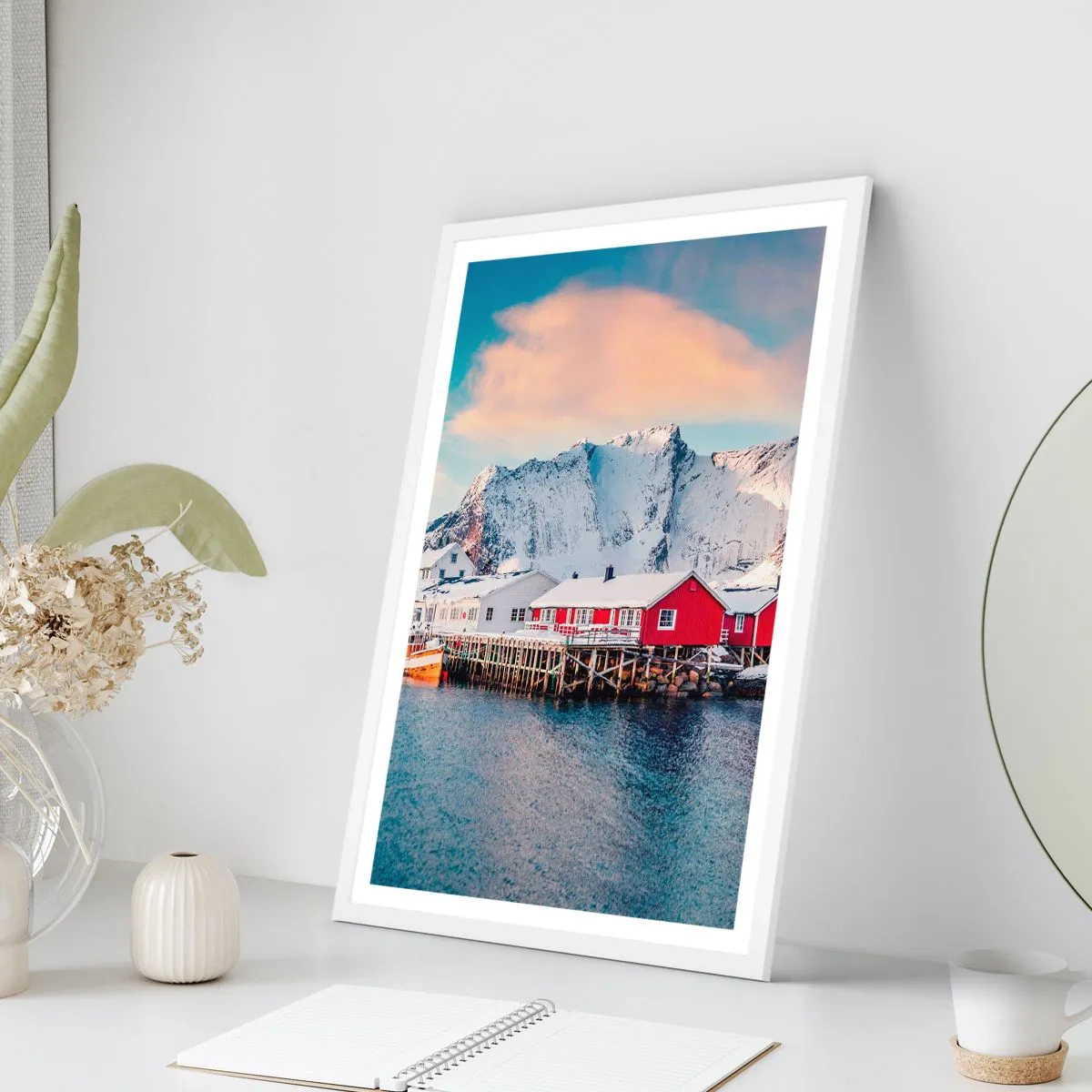 Plakat w białej ramie - Północne ustronie - 61x91 cm