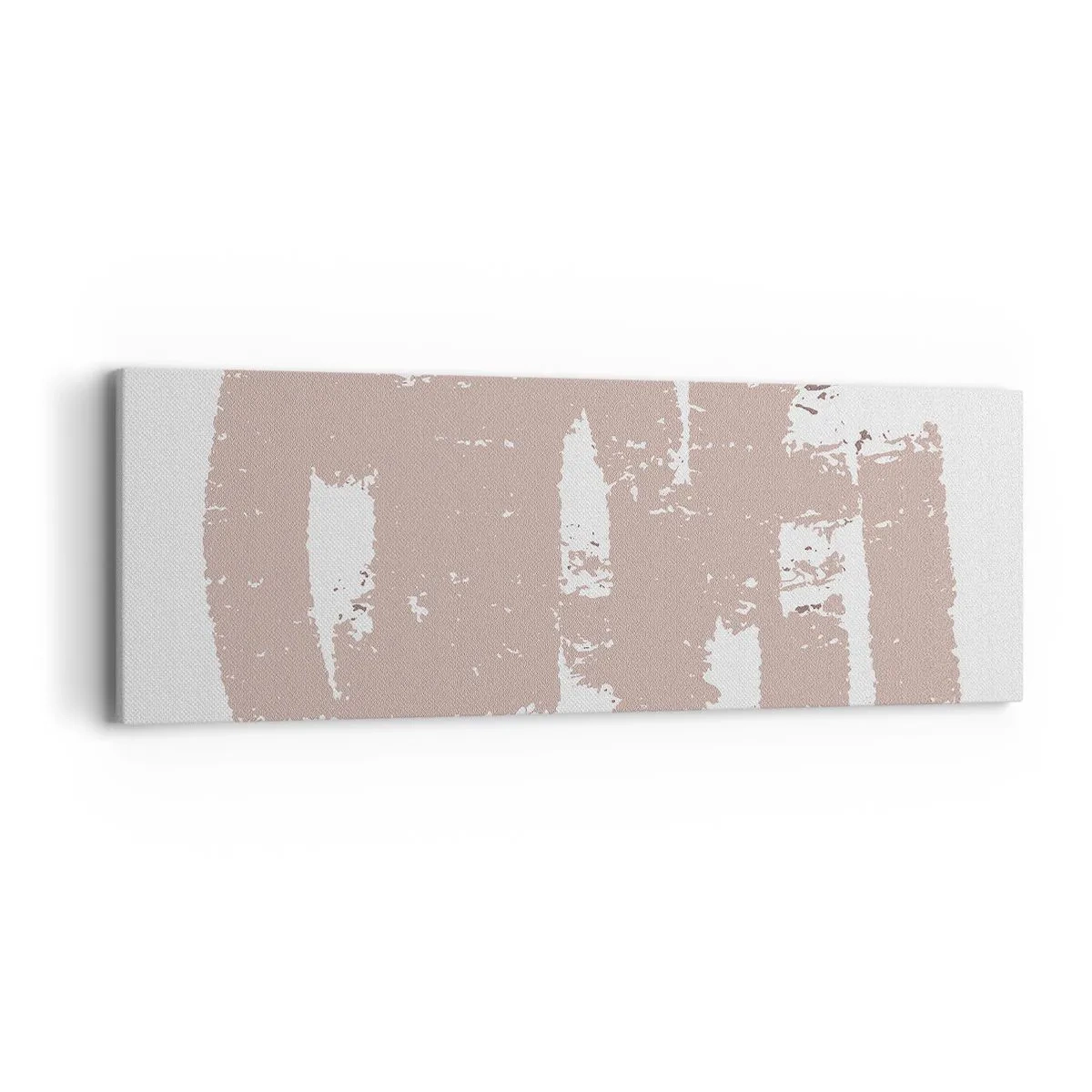 Obraz na płótnie - Abstrakcja w łagodnym różu - 90x30 cm