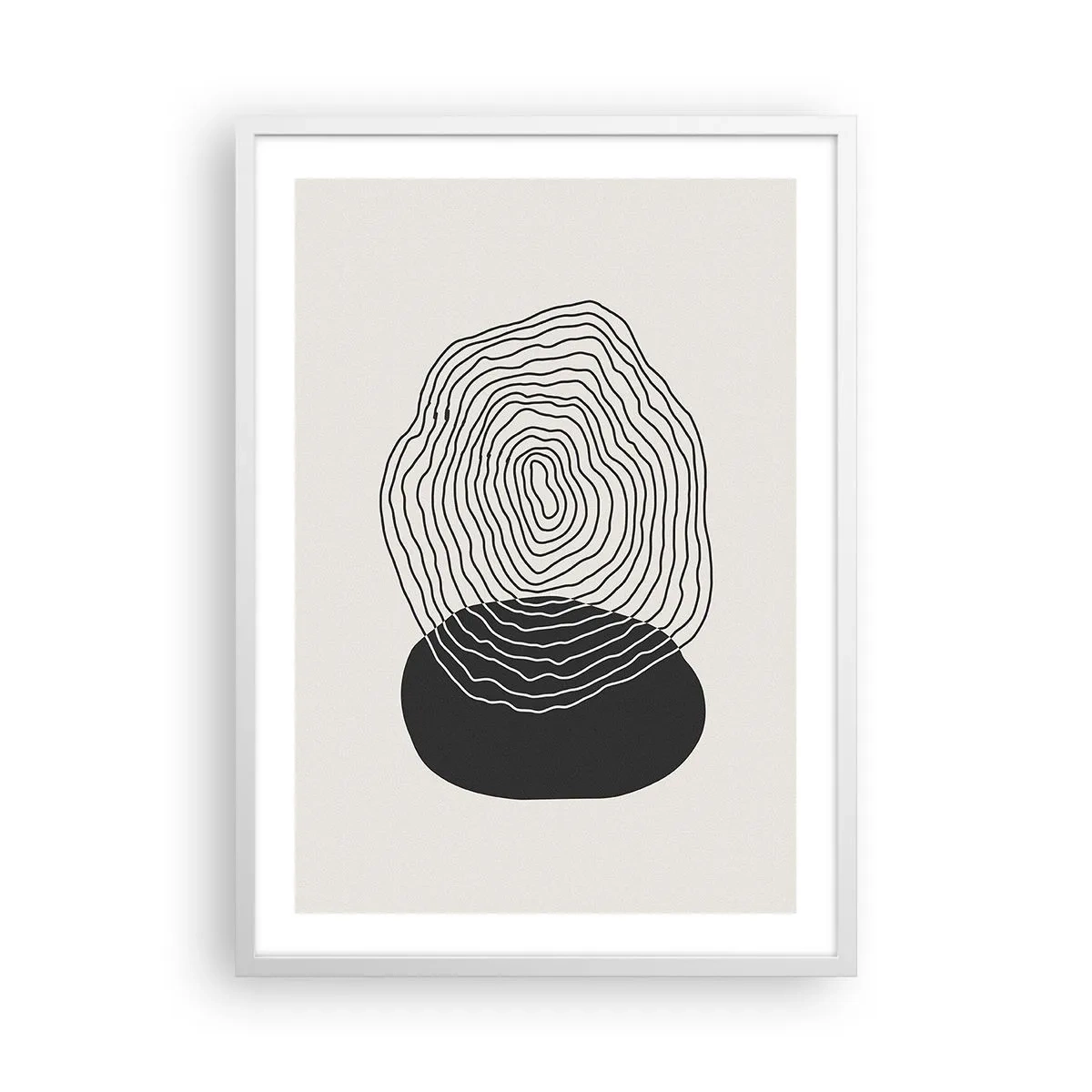 Plakat w białej ramie - Trwanie i drganie - 50x70 cm