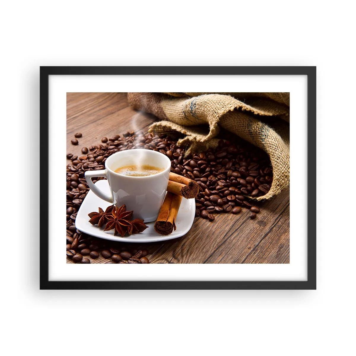 Plakat w czarnej ramie - Korzenny smak i aromat - 50x40 cm