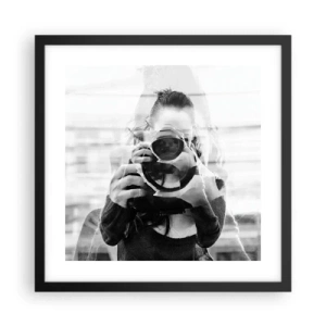 Plakat w czarnej ramie - Twórca i tworzywo - 40x40 cm