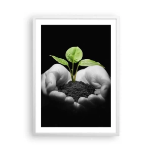 Plakat w białej ramie - Kocham naturę, chronię ją - 50x70 cm