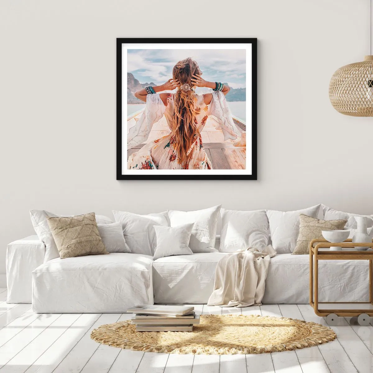 Plakat w czarnej ramie - W drodze ku szczęściu - 30x30 cm