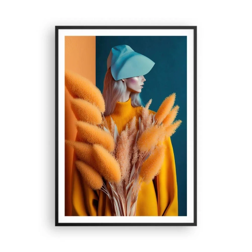 Plakat w czarnej ramie - Portret puszysty - 70x100 cm