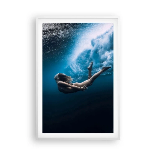 Plakat w białej ramie - Współczesna syrena - 61x91 cm