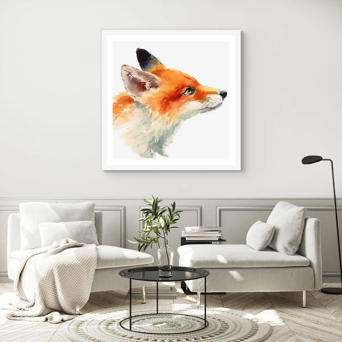 Plakat w białej ramie - Ostrożności nigdy za wiele - 40x40 cm