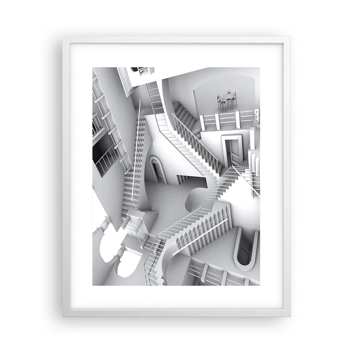 Plakat w białej ramie - Paradoksy przestrzeni - 40x50 cm