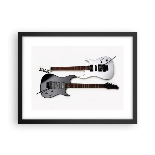 Plakat w czarnej ramie - Harmonia kształtów - 40x30 cm