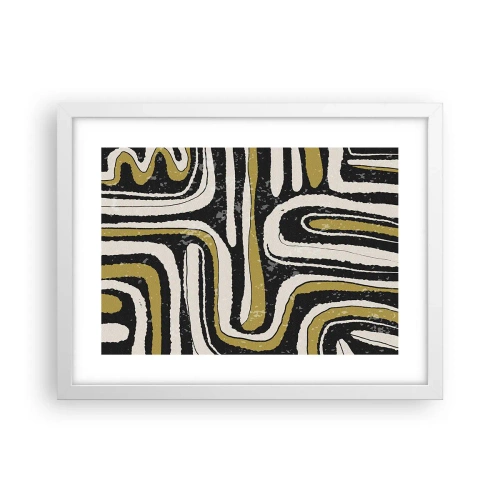 Plakat w białej ramie - Kompozycja: trakty i zaułki - 40x30 cm