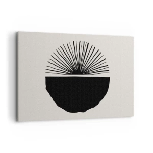 Obraz na płótnie - Minimalistyczny czarny motyw na jasnym tle - 120x80cm - Wachlarz możliwości - Nowoczesna dekoracja ścienna do salonu, kuchni i sypialni ARTTOR