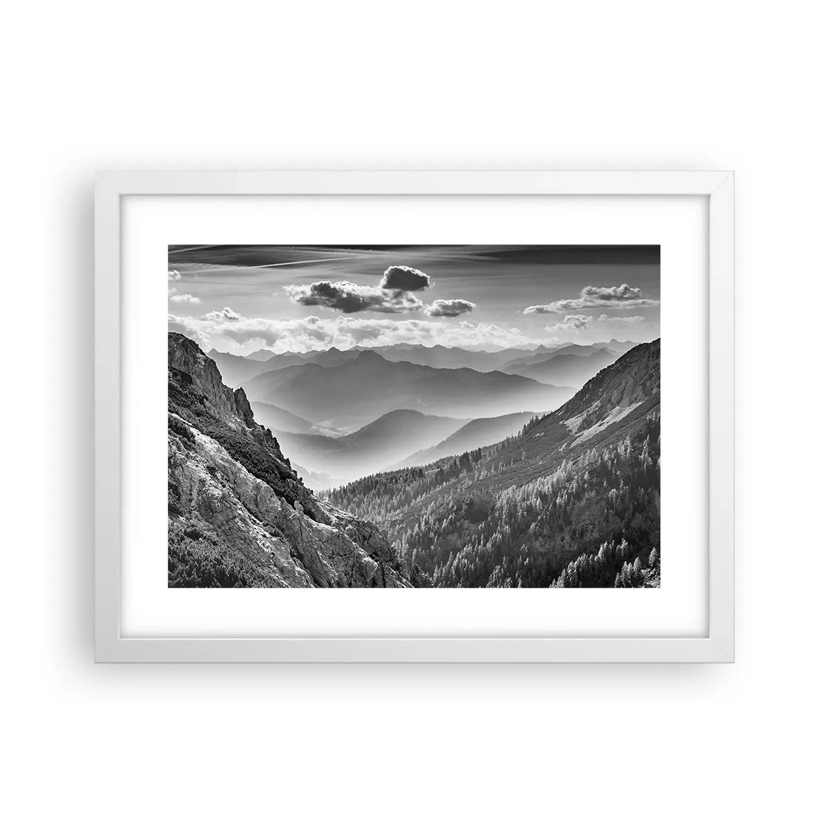 Plakat w białej ramie - Aż po horyzont - 40x30 cm