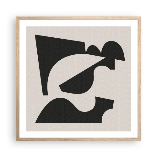 Plakat w ramie jasny dąb - Do samodzielnego składania - 60x60 cm