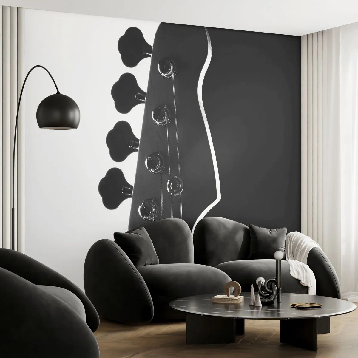 Fototapeta Premium Canvas - Rockowa cisza  - Gitara, Muzyka, Nowoczesny - 300x210 cm