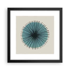 Plakat w czarnej ramie - Promieniście na błękicie - 30x30 cm