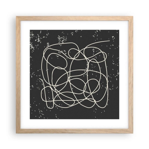 Plakat w ramie jasny dąb - Błądzenie myśli - 40x40 cm