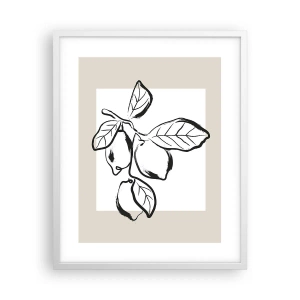 Plakat w białej ramie - Gdzie cytryna dojrzewa… - 40x50 cm
