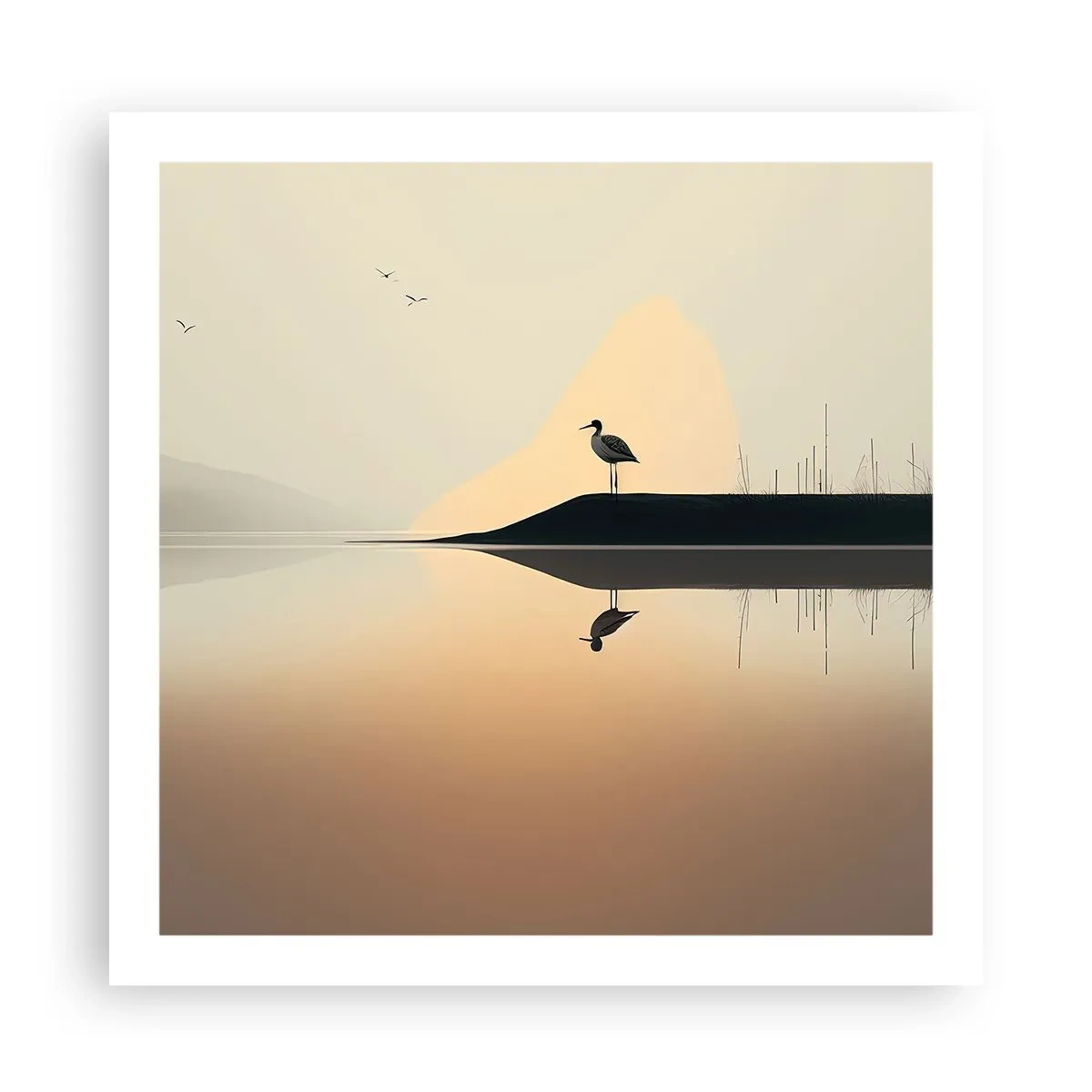 Plakat - Pan na jeziorze - 60x60 cm