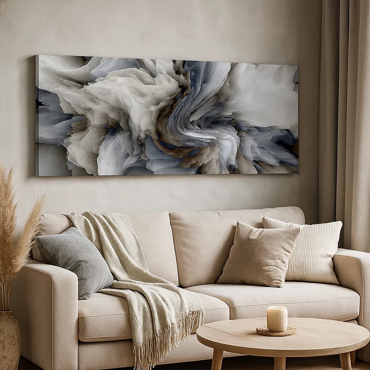 Obraz na płótnie - Kamień i kwiat - 30x30 cm