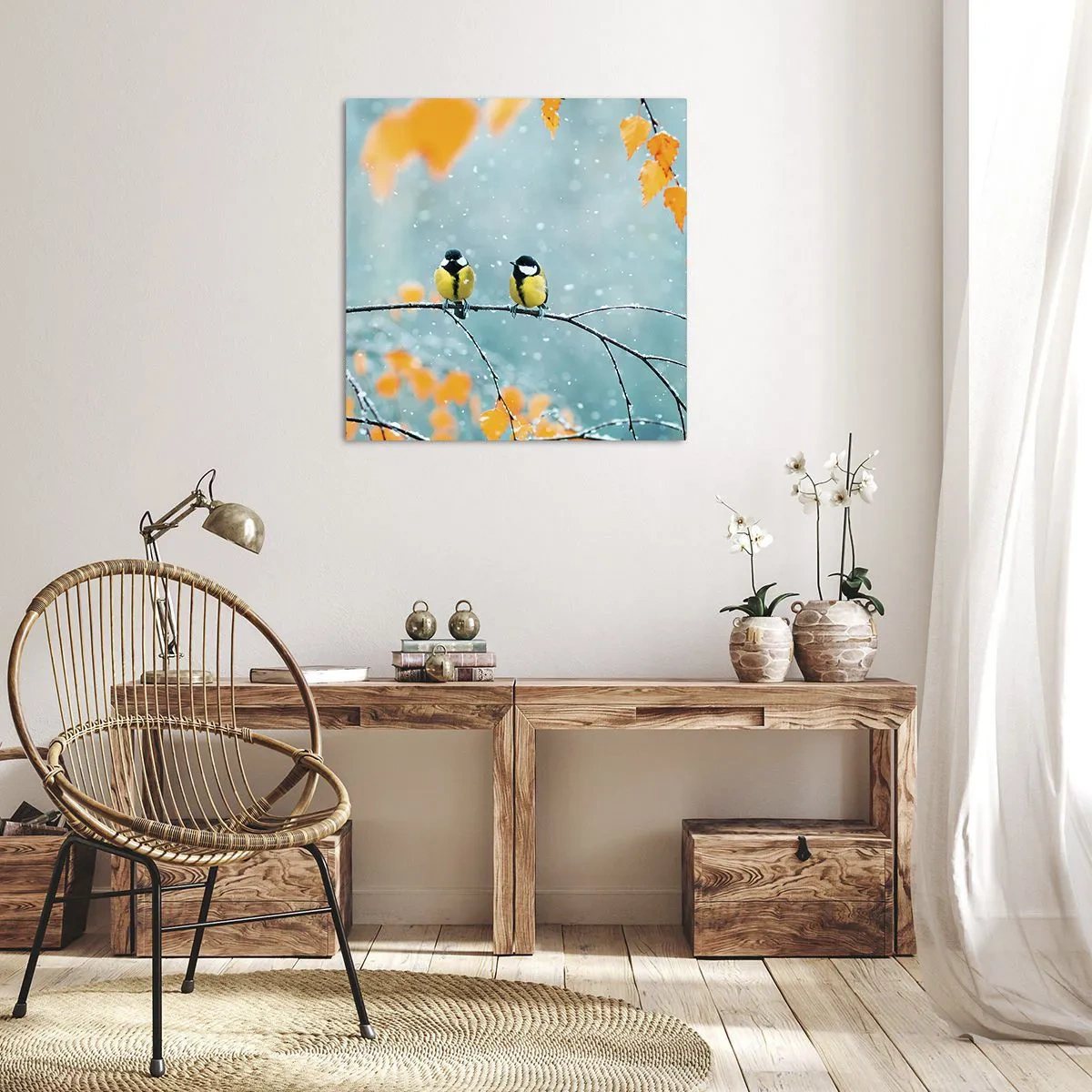 Obraz na płótnie - Ptasie plotki - 60x60 cm