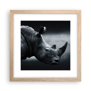 Plakat w ramie jasny dąb - Prawy profil - 30x30 cm