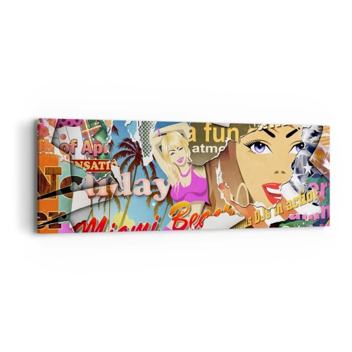 Obraz na płótnie - Wakacyjne retrospekcje - 90x30 cm