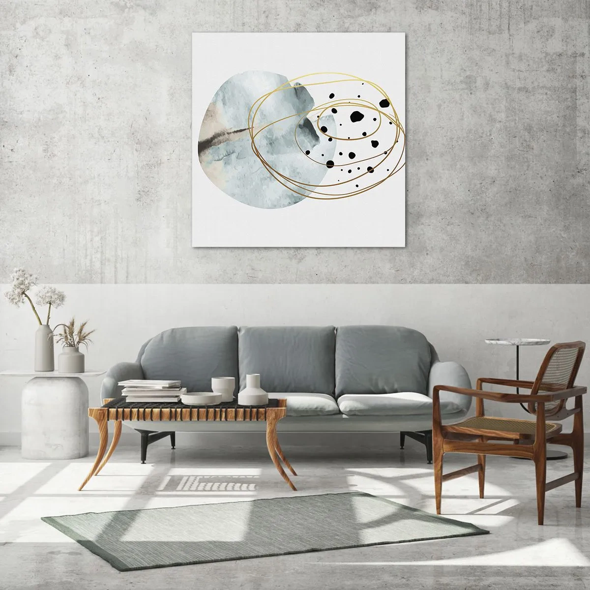 Obraz na szkle - W objęciach przestrzeni - 70x70 cm