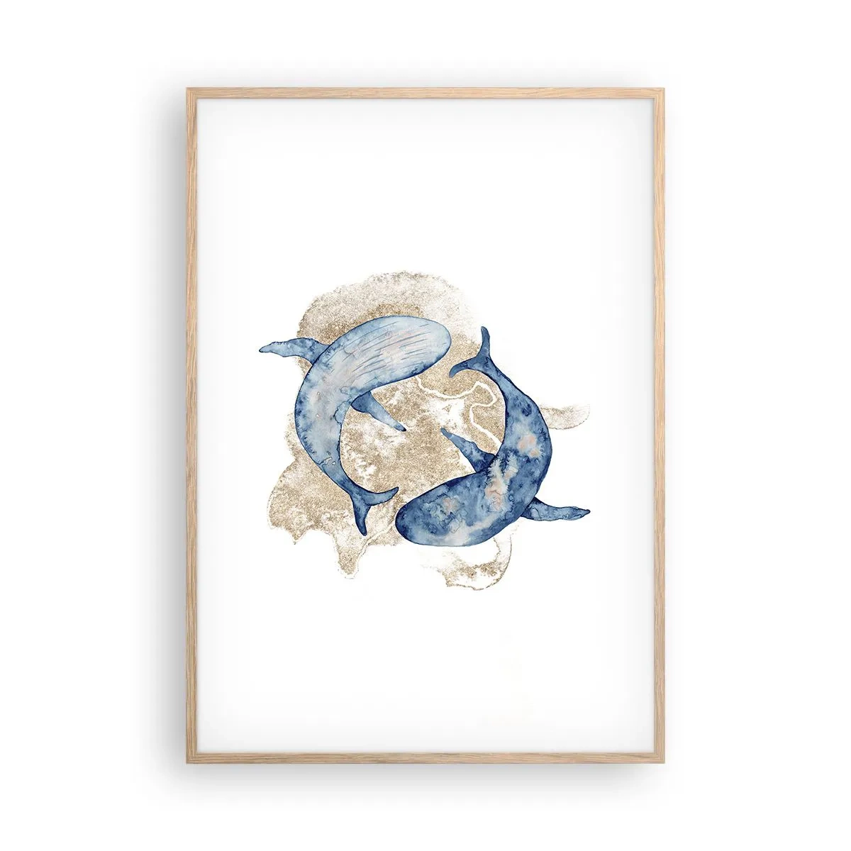 Plakat w ramie jasny dąb - Przyjaźń czy kochanie? - 70x100 cm