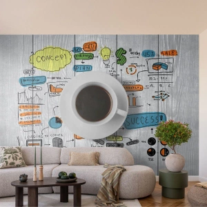 Fototapeta Samoprzylepna Deluxe Sticker - Czas na przerwę - Grafika, Kawa, Espresso - 400x280 cm