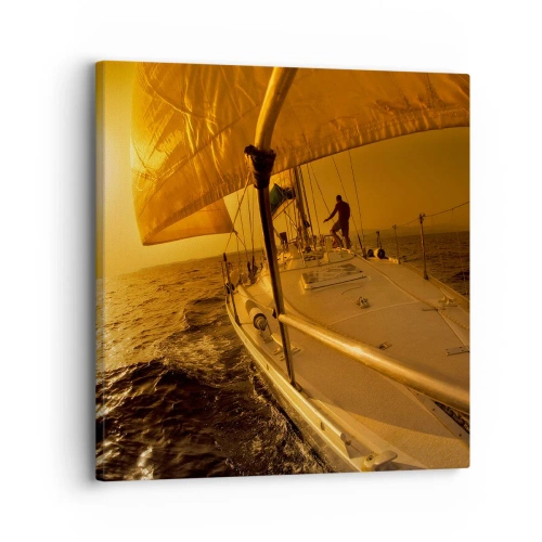 Obraz na płótnie - Złoty wieczór po wielobarwnym dniu - 30x30 cm