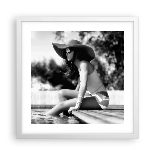 Plakat w białej ramie - Letnie marzenie - 40x40 cm