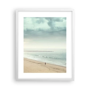Plakat w białej ramie - w poszukiwaniu spokoju - 40x50 cm