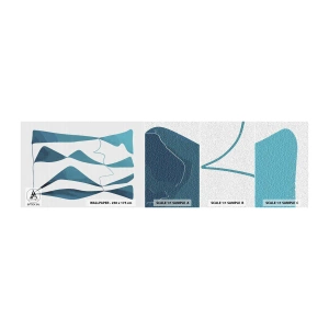 Fototapeta Próbka Samoprzylepna Deluxe Sticker - Abstrakcja: turkusowy związek - Minimalizm, Elementy, Abstrakcja - 100x30 cm