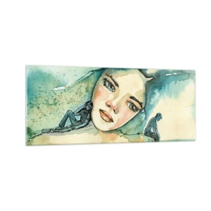 Obraz na szkle - Am I blue? - 100x40 cm