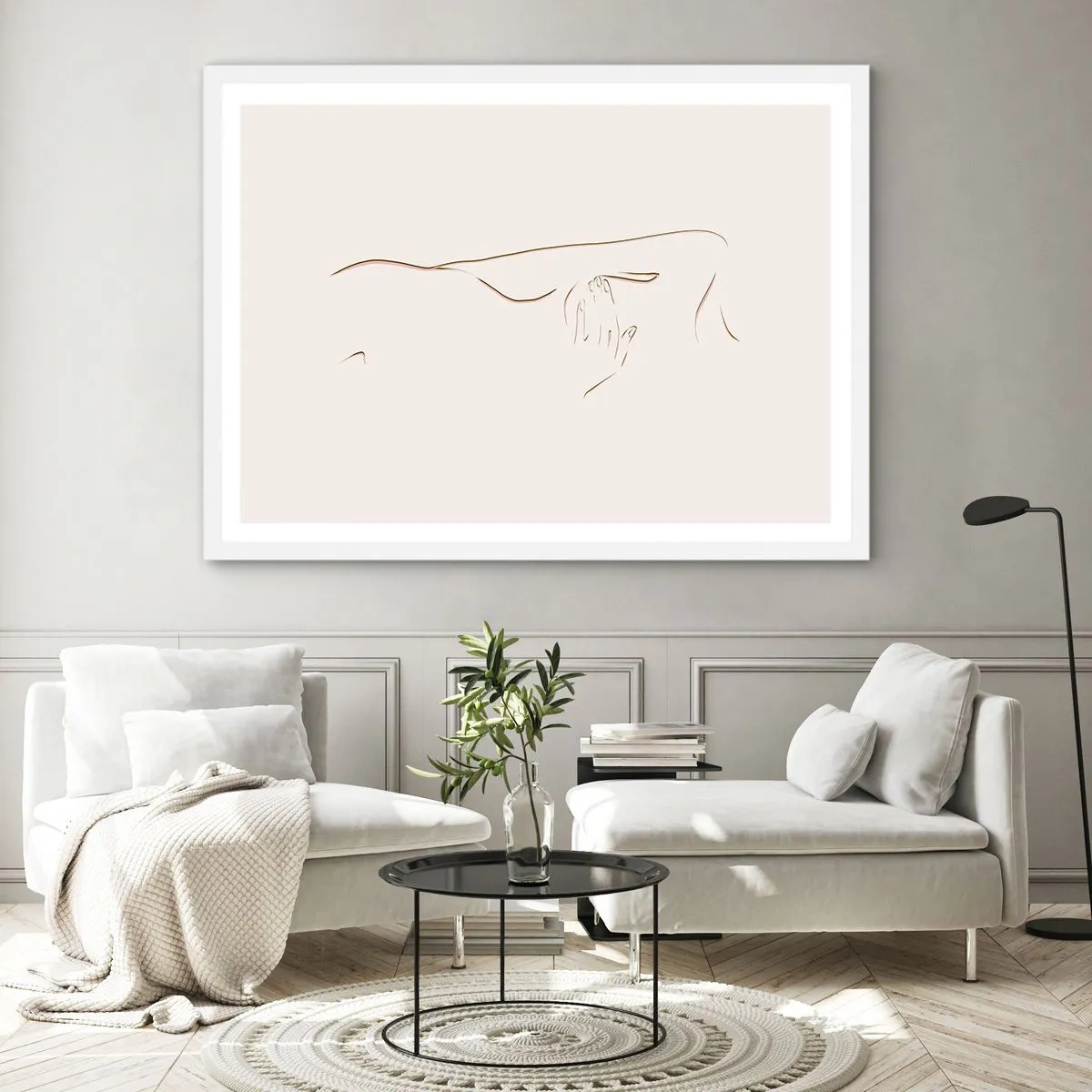 Plakat w białej ramie - Kształt pragnienia - 91x61 cm