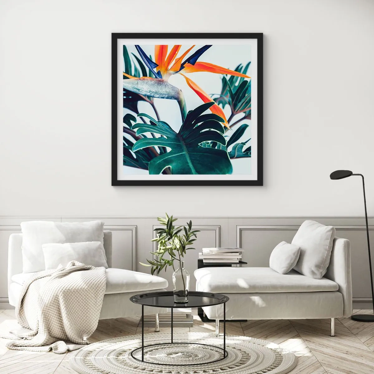 Plakat w czarnej ramie - Ptakokrzak - 40x40 cm