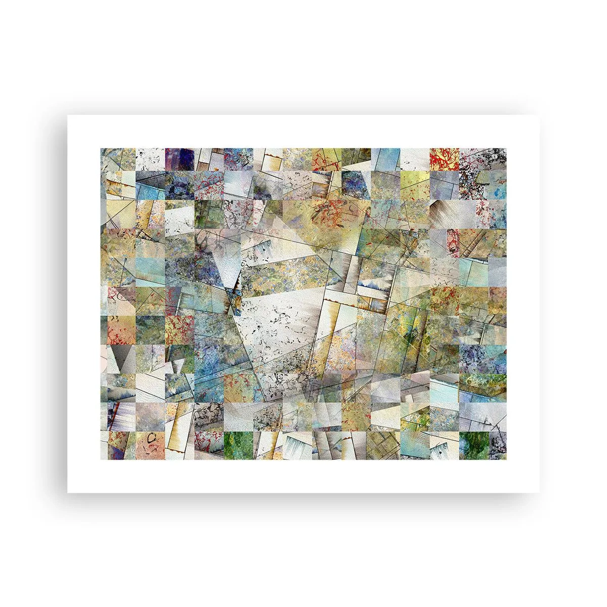 Plakat - Geometryczne przetasowanie - 50x40 cm