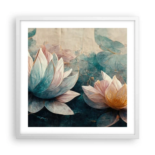 Plakat w białej ramie - Gwiazdy jeziora - 50x50 cm