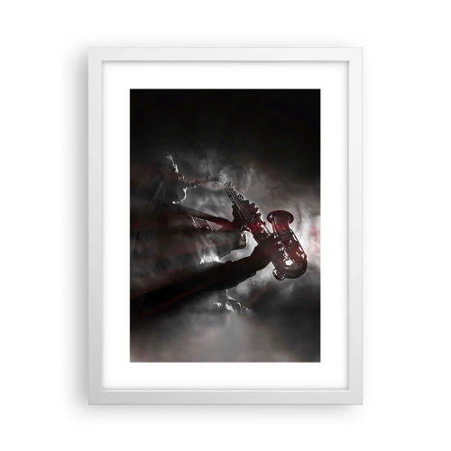 Plakat w białej ramie - W oparach jazzu - 30x40 cm