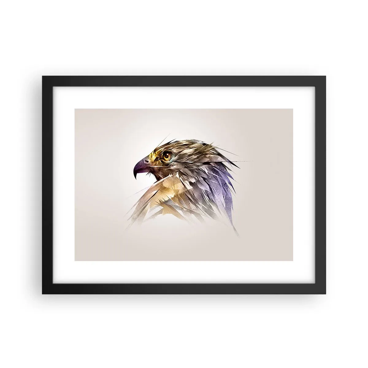 Plakat w czarnej ramie - Portret wojownika - 40x30 cm